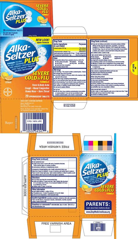 ingredients in alka seltzer plus cold|alka seltzer plus ingredients label.